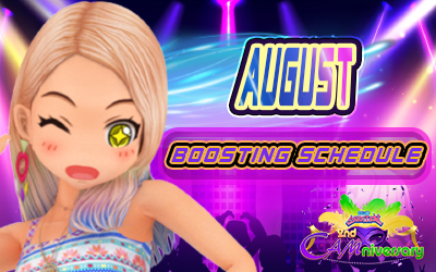 August Boosting Schedule