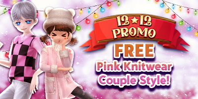 PlayMall Discount: 12.12 Promo – Free Pink Knitwear Couple Style!